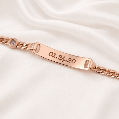 Personalized Baby Bracelet with Name and Birthstone