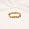 New Mom Ring-Enraved Baby Name and Birth stone Silver New Mom Ring Engraved with baby name and birth flower