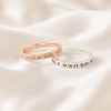New Mom Ring-Engraved Baby Name and Stats Ring