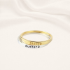Personalized pet ring in gold and silver