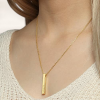 Personalized Mother Necklace – 4-Side Engraved Bar