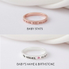 New Mom Ring – Baby Name & Stats Ring