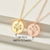 Birth Flower Family Necklace for Mom
