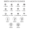Birth Flower Family Necklace for Mom