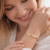 Mom wearing a bracelet with the children's names, special gift for Mother's Day