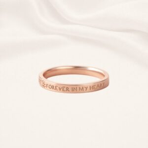 personalized pet name ring with paw print engraving in gold — dog and cat lover keepsake by Keevola Personalized pet name ring with paw print engraving in gold, silver and rose gold by Keevola