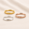 personalized pet name ring with paw print engraving in silver , gold and rose gold plated Personalized pet name ring with paw print engraving in silver , gold and rose gold plated -Keevola