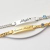 Personalized Baby Bracelet with Name and Birthstone