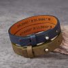 81ClOd-l16L._SY500_.jpg Coordinates Hidden Engraved Leather Bracelet, Anniversary Gift for Him