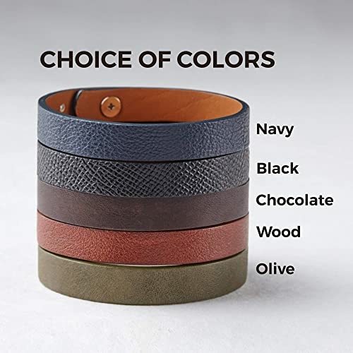 81ie59oBGrL._SY500_.jpg Coordinates Hidden Engraved Leather Bracelet, Anniversary Gift for Him