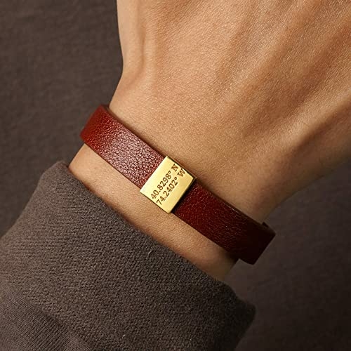 81JLWpS6VZL._SY500_.jpg Coordinate Bracelet - Leather & Sterling Silver GPS Location Band
