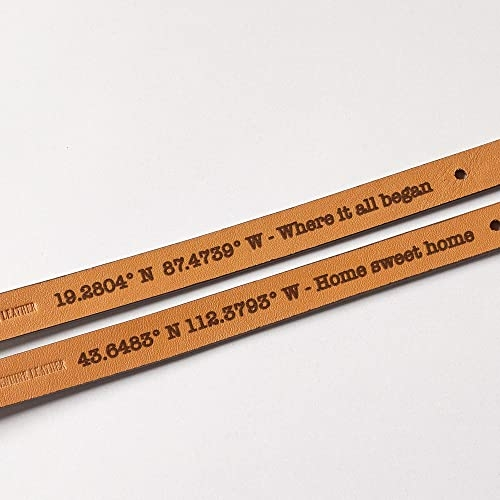 81s8UKdrAuL._SY500_.jpg Coordinates Hidden Engraved Leather Bracelet, Anniversary Gift for Him