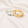 Birth Month Flowers Ring in Silver and Gold birth flower ring with engraved family birth month flowers growing from shared roots