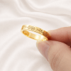 Birth flower ring in Gold Birth Flower Ring – Personalized Family Garden Band