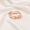Birth flower ring in rose Gold Rose Gold Birth Flower Ring – Personalized Family Band
