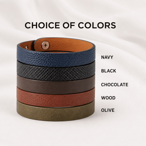 Hidden Engraved Leather Bracelet – Leather Colors