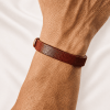 Hidden Engraved Leather Bracelet – Secret Coordinates