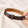 Inside View – Hidden Coordinates Engraved on Leather