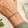 Mens name bracelet in silver finish showing engraved kids names on 925 sterling silver wheat chain