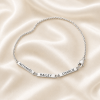 Silver Men’s Name Bracelet – Sterling Silver Wheat Chain