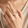 Woman wearing Birth flower ring Woman Wearing Birth Flower Ring – Mother’s Day Gift