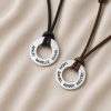Dad necklace with 3 and 4 kids names engraved
