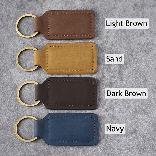 Personalized Leather Keychain – Engraved on Both Sides