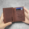 Personalized Leather Wallet – Engraved Trifold Gift for Him