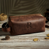 Personalized Leather Dopp Kit – Engraved Father of the Bride Gift