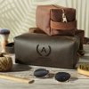 Personalized Leather Dopp Kit – Engraved Father of the Bride Gift