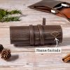 Personalized Leather Tech Case – Engraved Cable & Charger Organizer