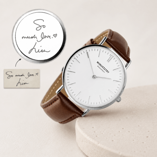 personalized-groom-watch-gift-box-keevola Engraved Watch for Groom - Handwriting Keepsake Wedding Gift