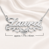 Birthstone Name Necklace Dimensions