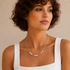 Family Necklace with Engraved Name Bars – Paperclip Chain